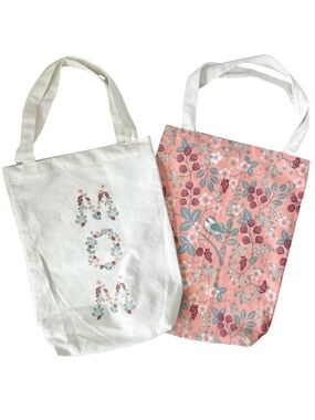 *NWOT* 2 Pcs Coordinating Floral Mom Totes / Reusable Shopping Bags 🛍️